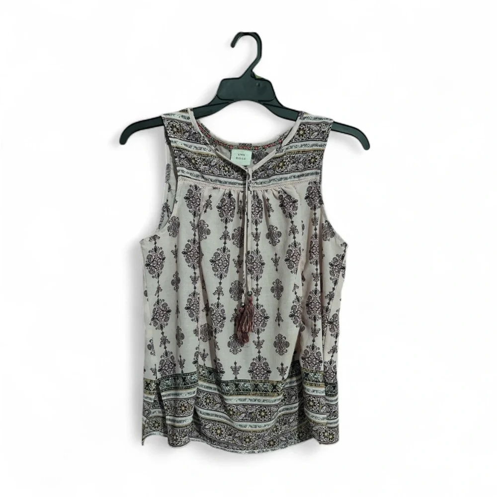 Knox Rose Sleeveless Boho Top Large - Picture 2 of 8